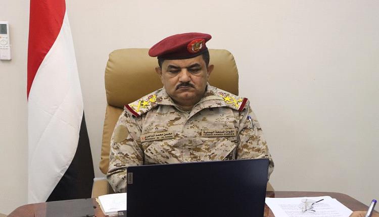 برقية عزاء من وزير الدفاع اليمني باستشهاد كوكبة من منتسبي لواء بحرس الحدود
