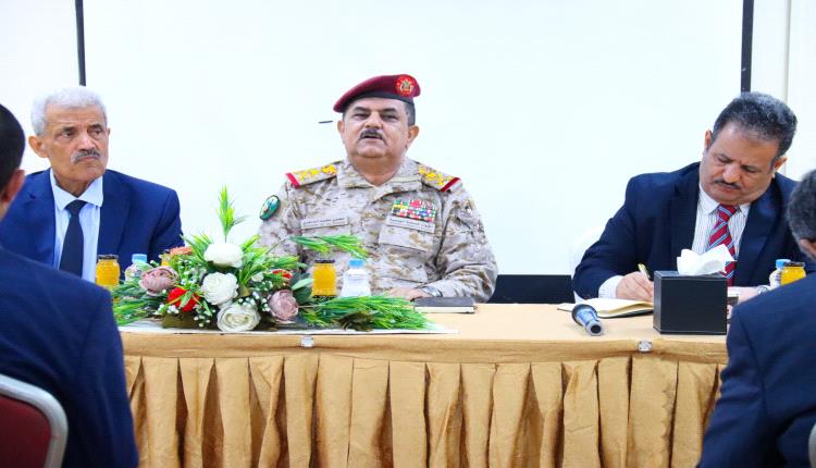 ابرز ماجاء في لقاء وزير الدفاع الفريق الداعري باللجنة العسكرية الأمنية العليا بالعاصمة عدن(صور)