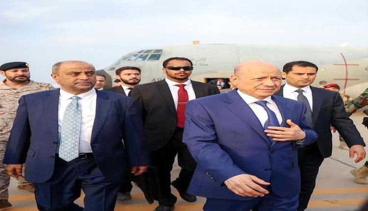 وصول العليمي وبن بريك الى العاصمة عدن وسط انعدام شامل للخدمات