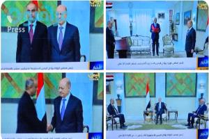 العليمي يحث بن بريك على تجاوز التحديات الاقتصادية كاهم اولويات الحكومة