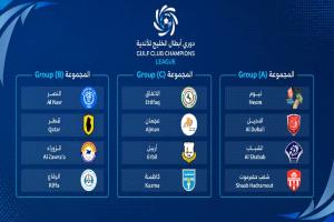 قرعة دوري أبطال الخليج تضع شعب حضرموت في مواجهة نيوم والدحيل والشباب