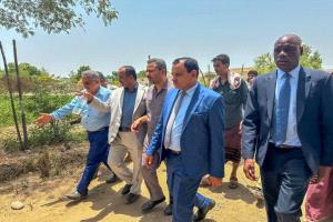 وزير الزراعة والحالمي يفتتحان مشاريع استراتيجية بمحافظة لحج بجنوب اليمن